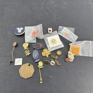 Vintage Lapel Pins Lot of 18 Glee Club Red Cross Auxiliary Worlds Fair